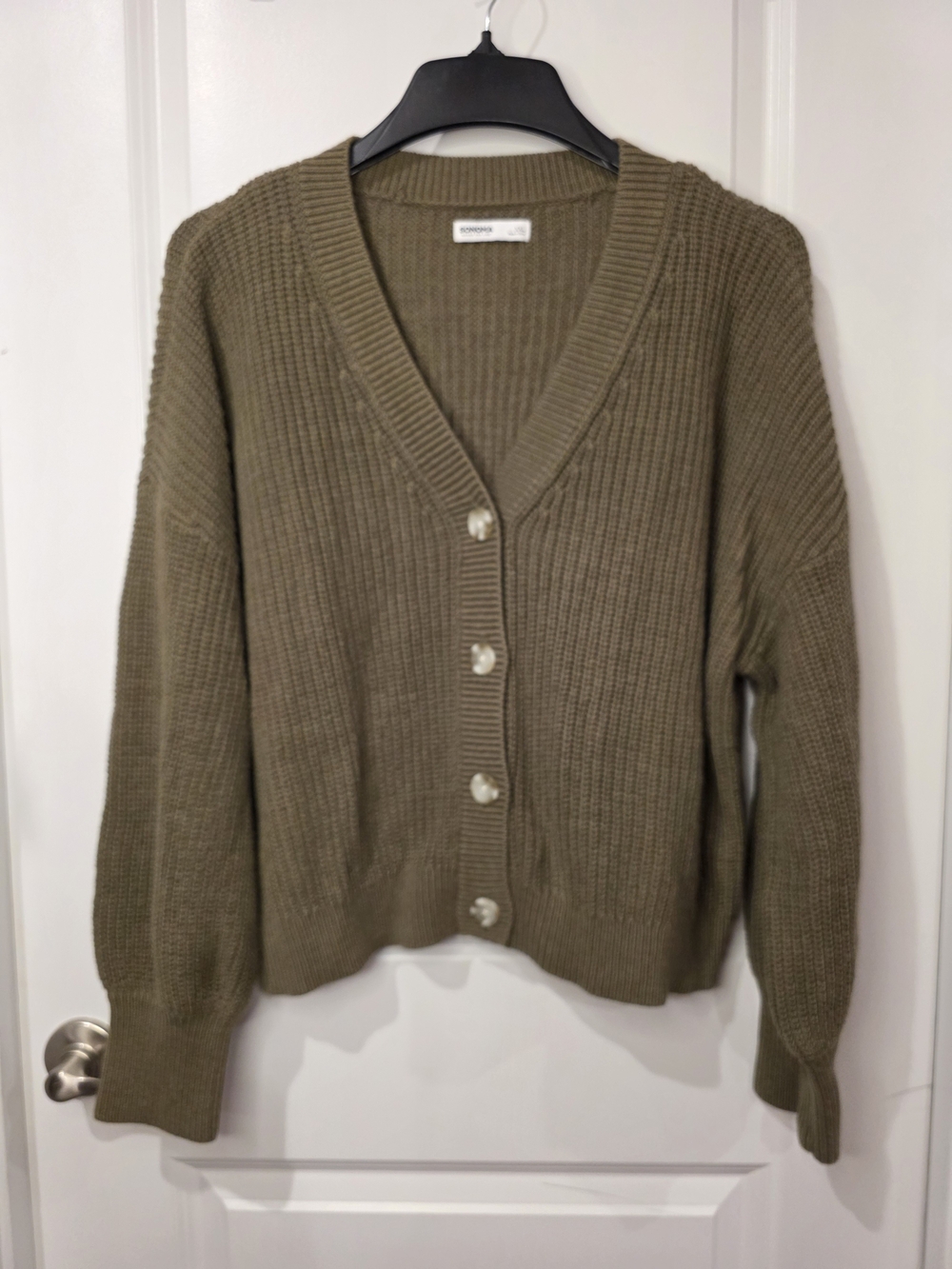 Sonoma Ribbed V-Neck Button Cardigan